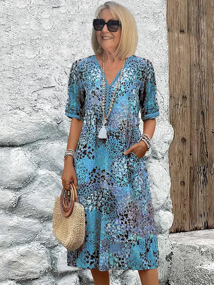 Colette | Robe Mi-Longue Éclatante