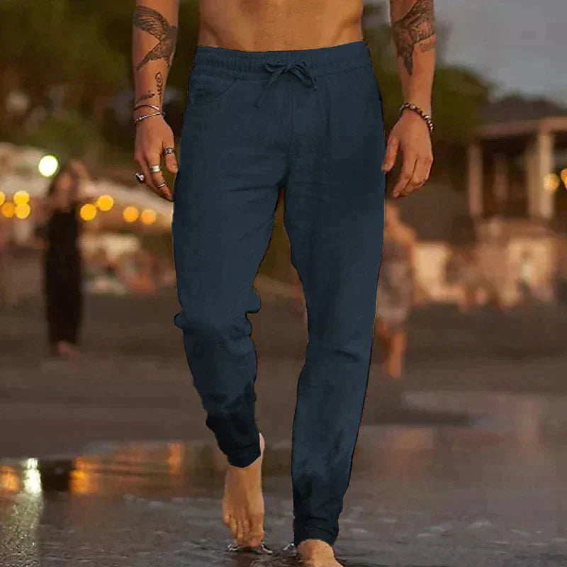 Kevin | Pantalon Décontracté En Lin Pour Homme