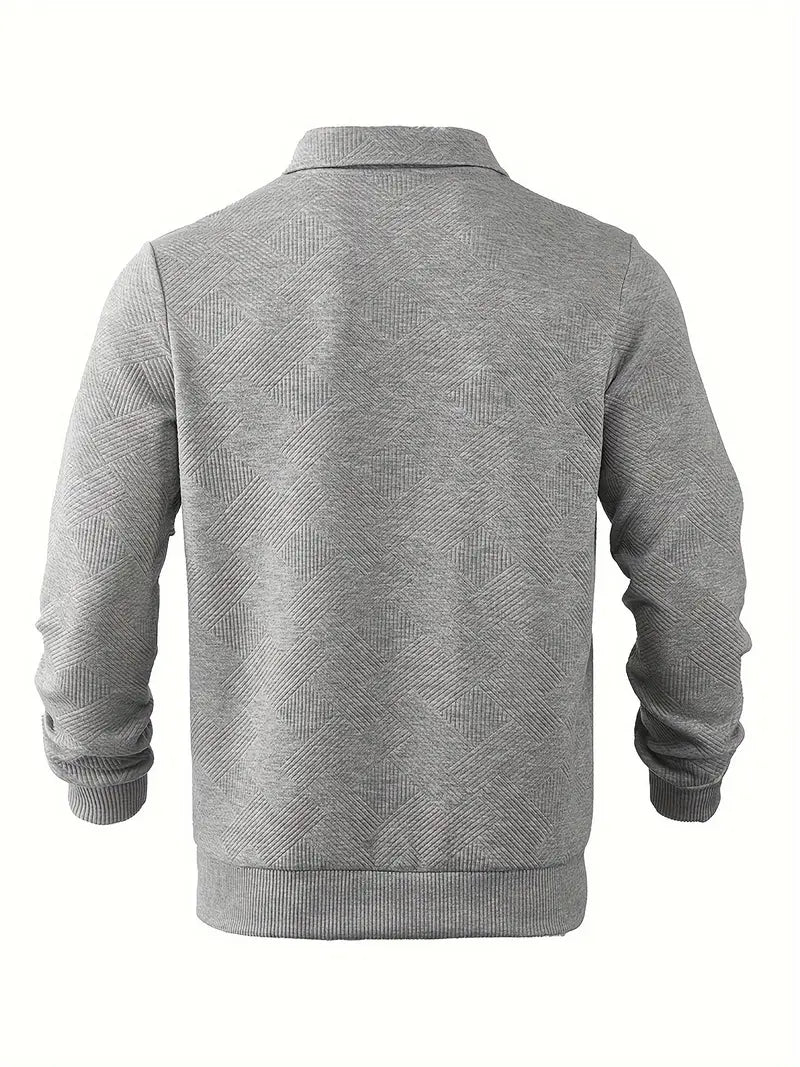 Oscar Pull Vintage à Zip avec Design Géométrique