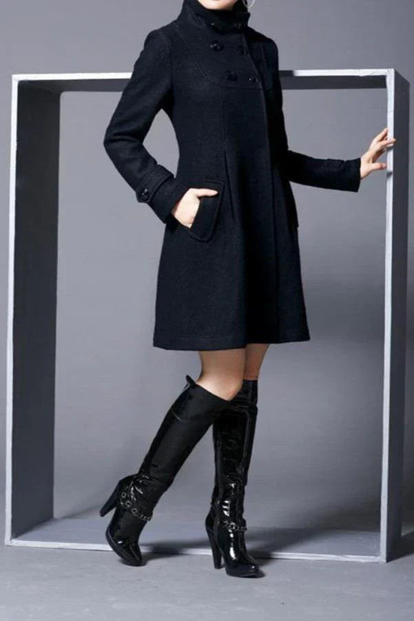 Molly | Manteau Élégant En Laine Avec Capuche