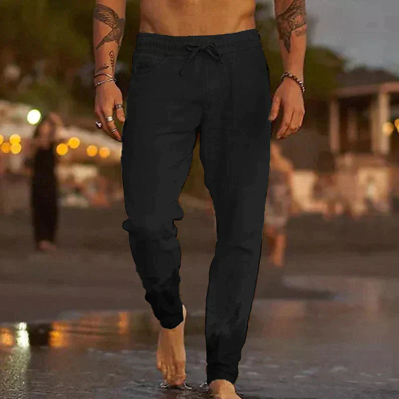 Kevin | Pantalon Décontracté En Lin Pour Homme