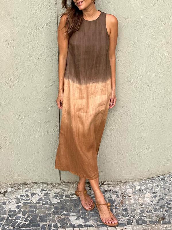 Misha | Robe Longue Imprimée En Lin Et Coton À Coupe Fluide