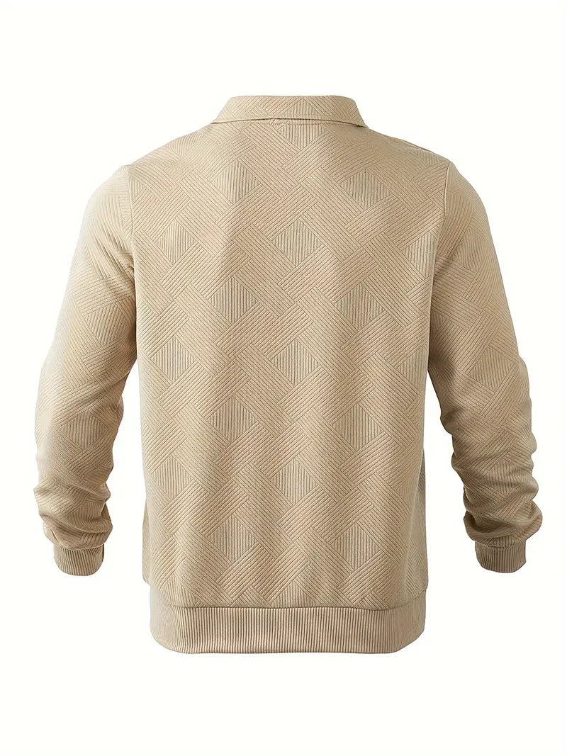 Oscar Pull Vintage à Zip avec Design Géométrique