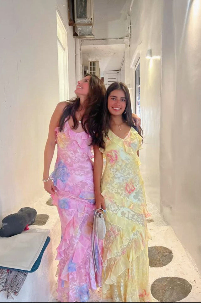 Clara | Robe Longue Romantique À Volants Pour Occasions Élégantes