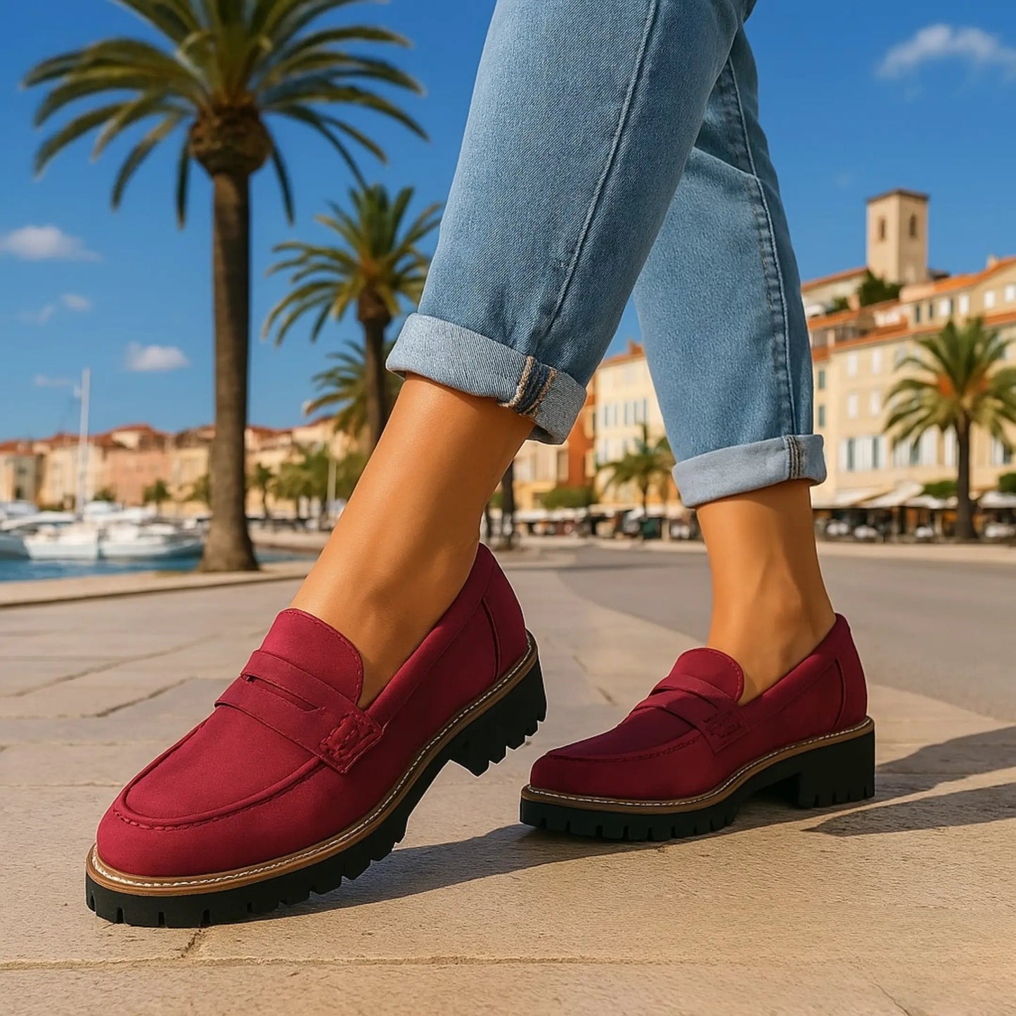Nadia | Mocassins Intemporels En Daim