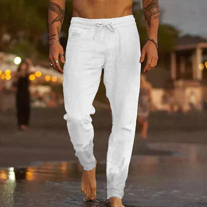 Kevin | Pantalon Décontracté En Lin Pour Homme