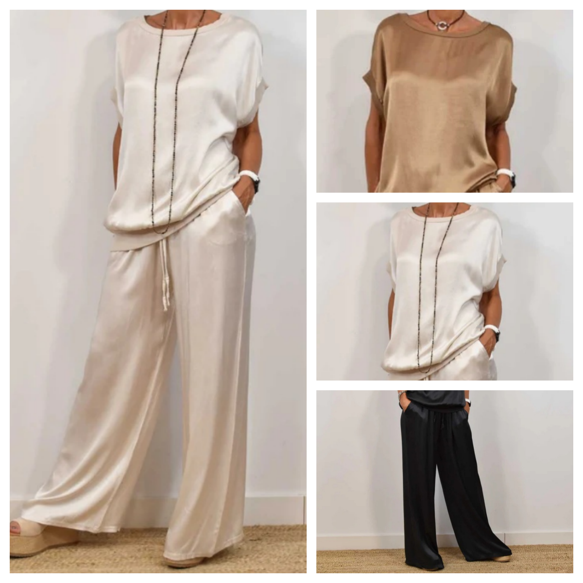 Valerie | Ensemble Deux Pièces En Satin
