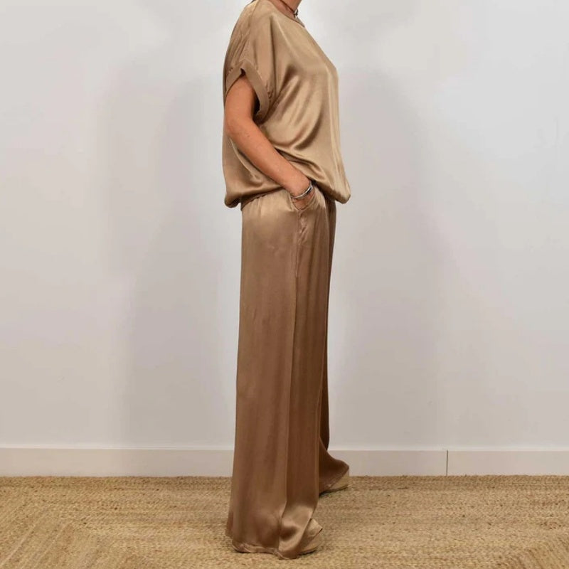 Valerie | Ensemble Deux Pièces En Satin