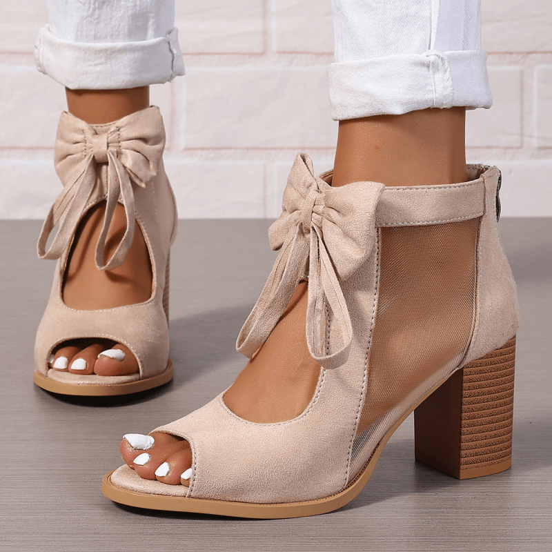 Coreen | Escarpins À Nœud Et Détails En Tulle