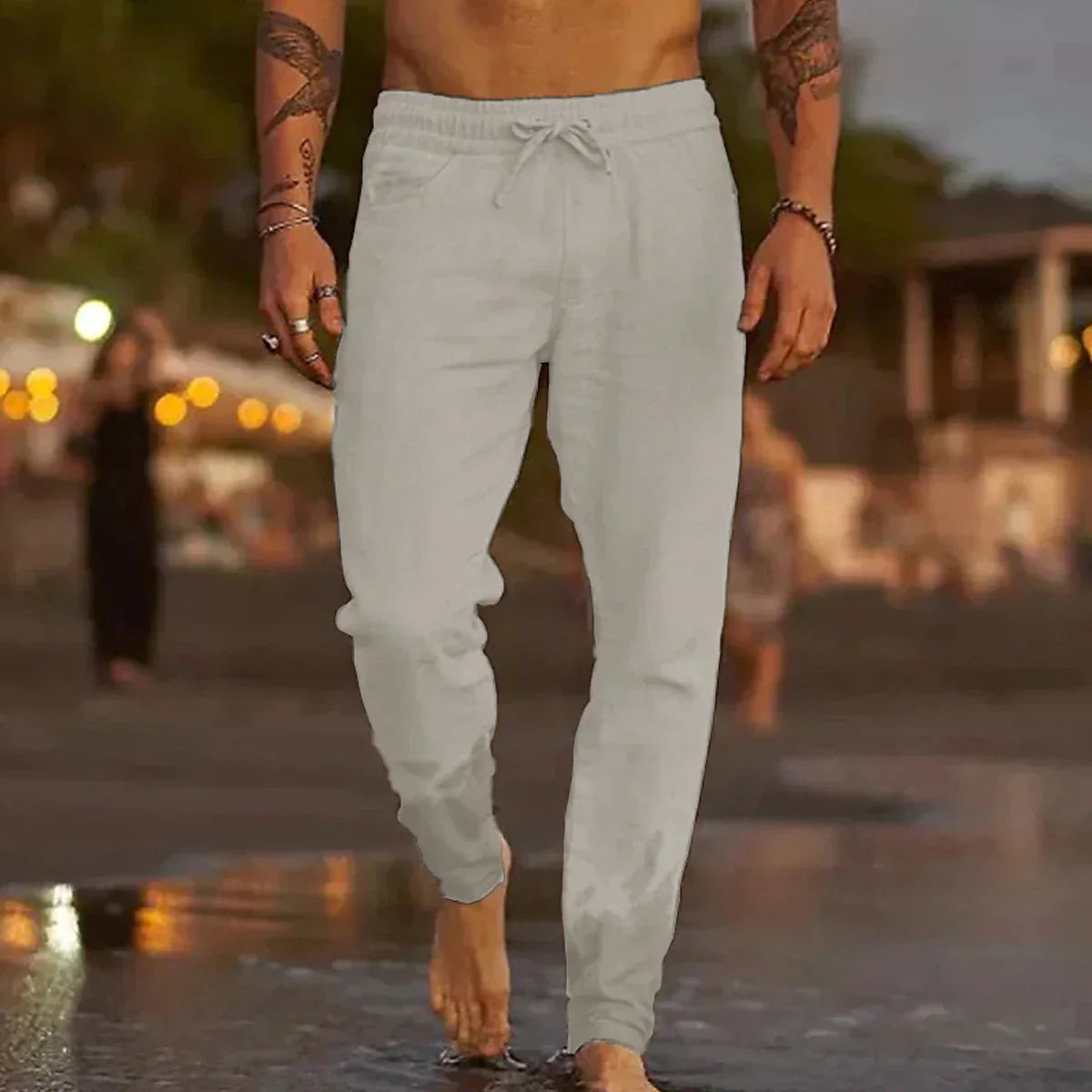 Kevin | Pantalon Décontracté En Lin Pour Homme