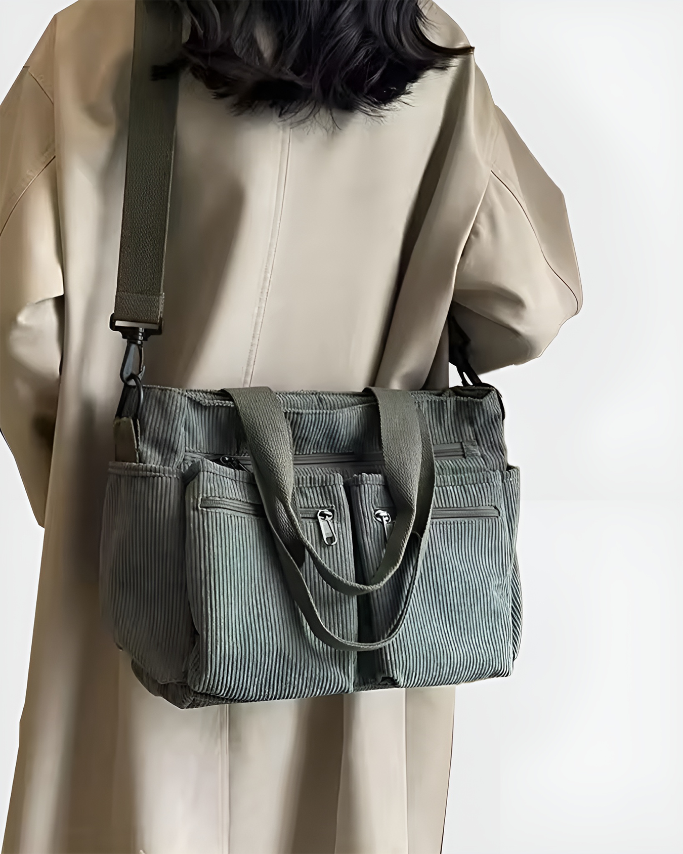 Camille | Sac Tote En Velours Côtelé Élégant Et Pratique
