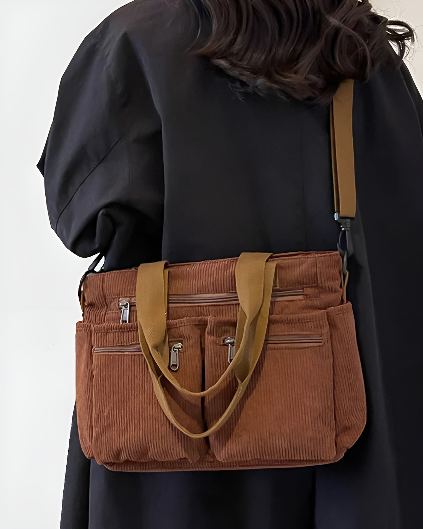 Camille | Sac Tote En Velours Côtelé Élégant Et Pratique