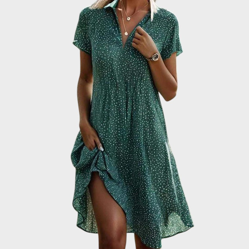 Melba | Robe Midi À Pois Féminine Et Légère