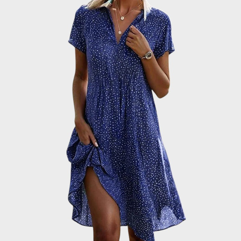Melba | Robe Midi À Pois Féminine Et Légère