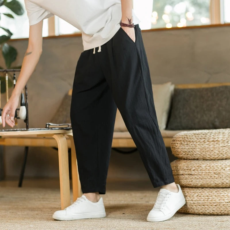 Phil | Pantalon Estival En Lin Léger
