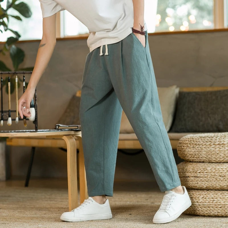 Phil | Pantalon Estival En Lin Léger