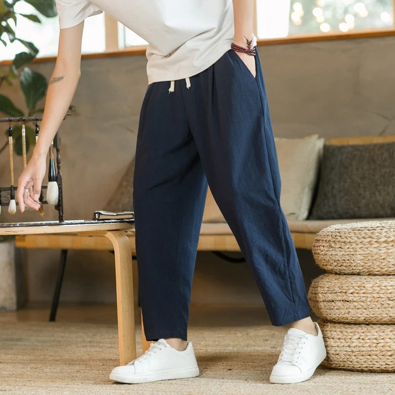Phil | Pantalon Estival En Lin Léger