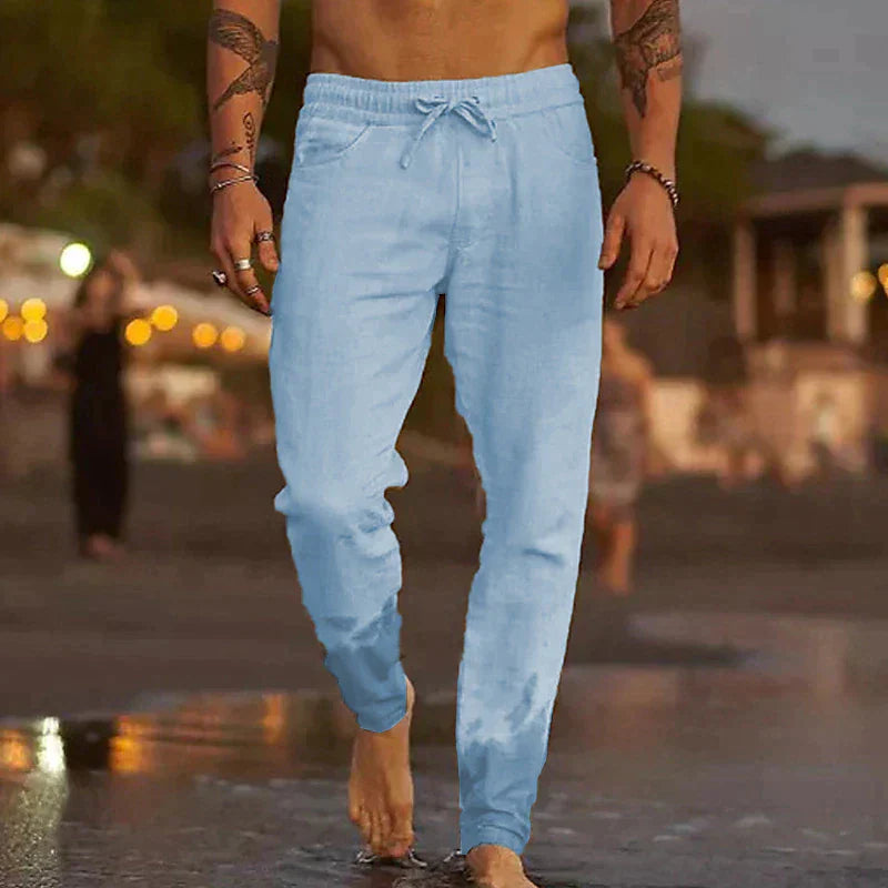 Kevin | Pantalon Décontracté En Lin Pour Homme