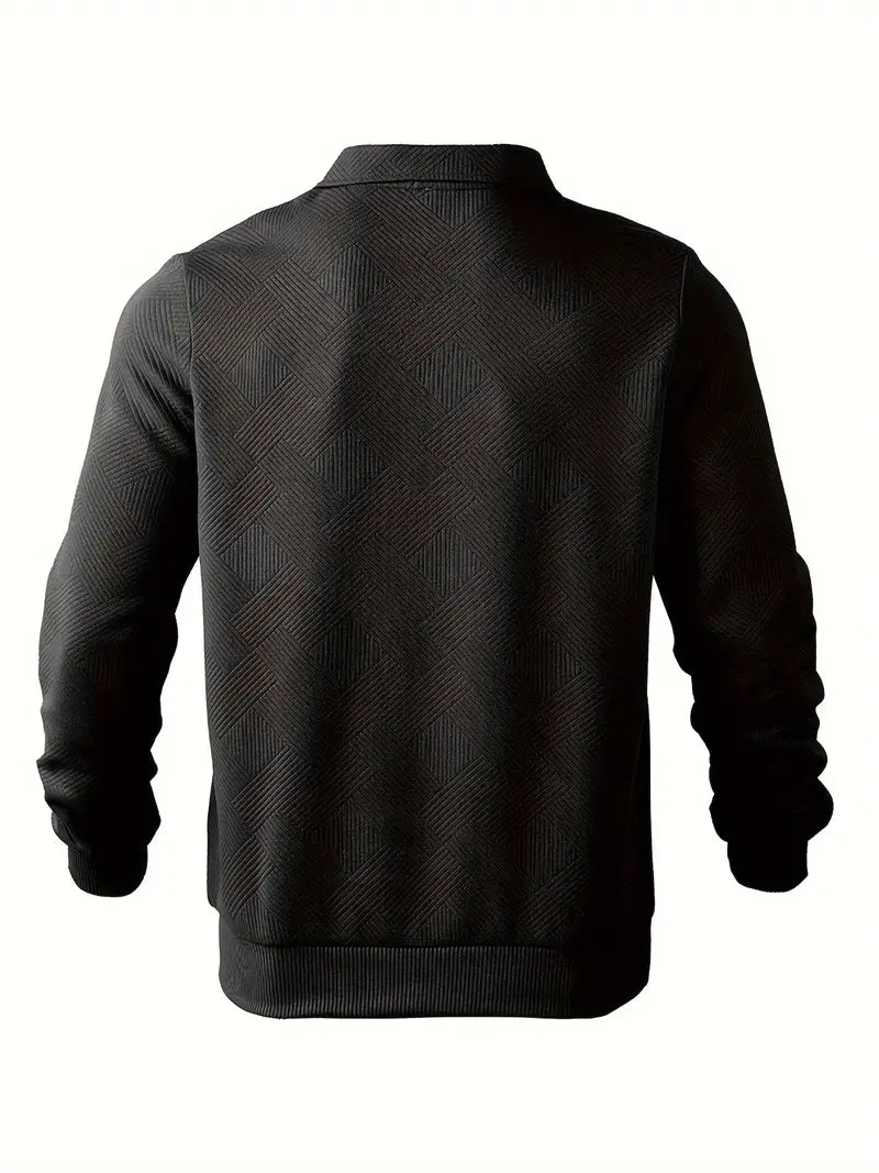 Oscar Pull Vintage à Zip avec Design Géométrique