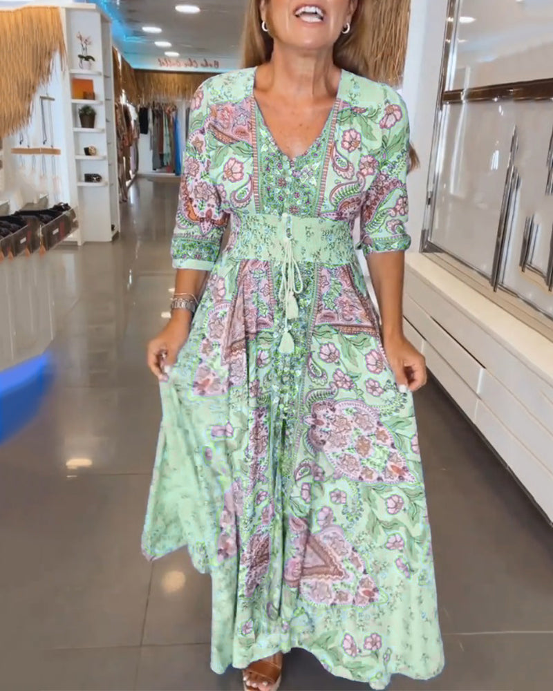 Millie | Robe Décontractée À Imprimé Élégant