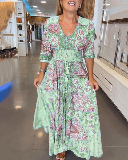 Millie | Robe Décontractée À Imprimé Élégant