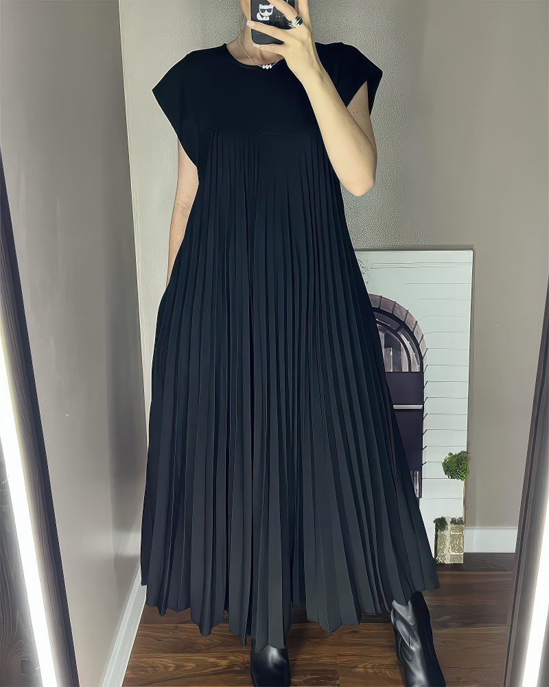 Cassie | Robe Longue Sans Manches En Tissu Fluide