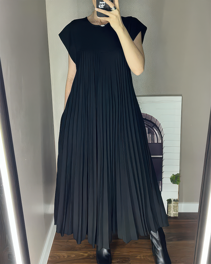 Cassie | Robe Longue Sans Manches En Tissu Fluide