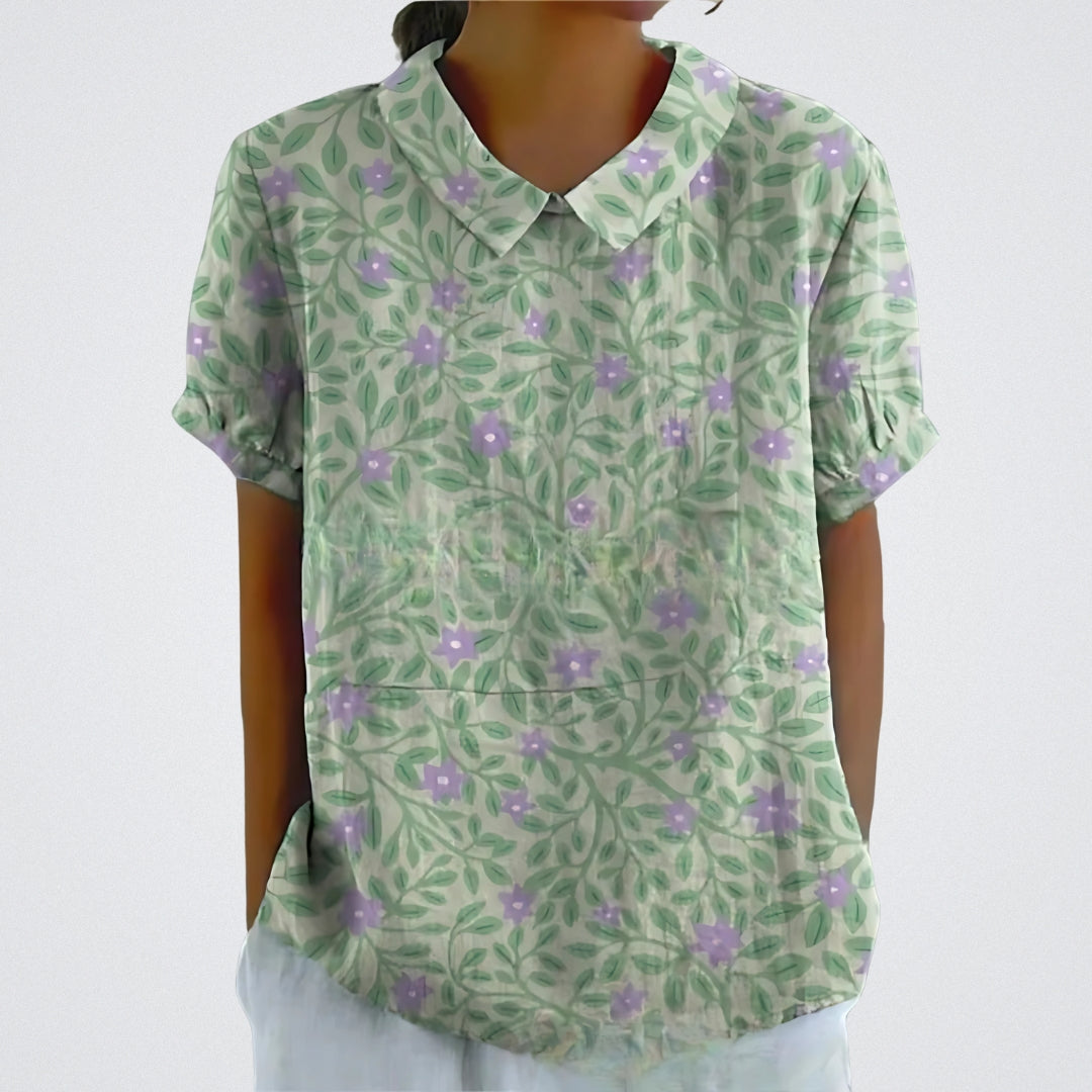 Hazel | Blouse En Lin À Imprimé Floral