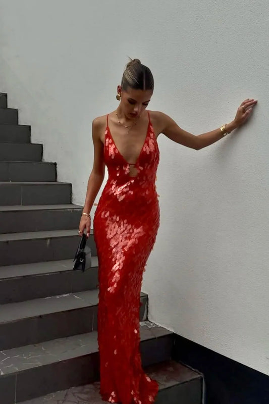 Isla | Robe à paillettes dos nu