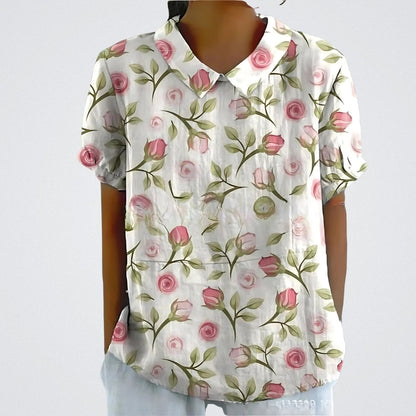 Hazel | Blouse En Lin À Imprimé Floral
