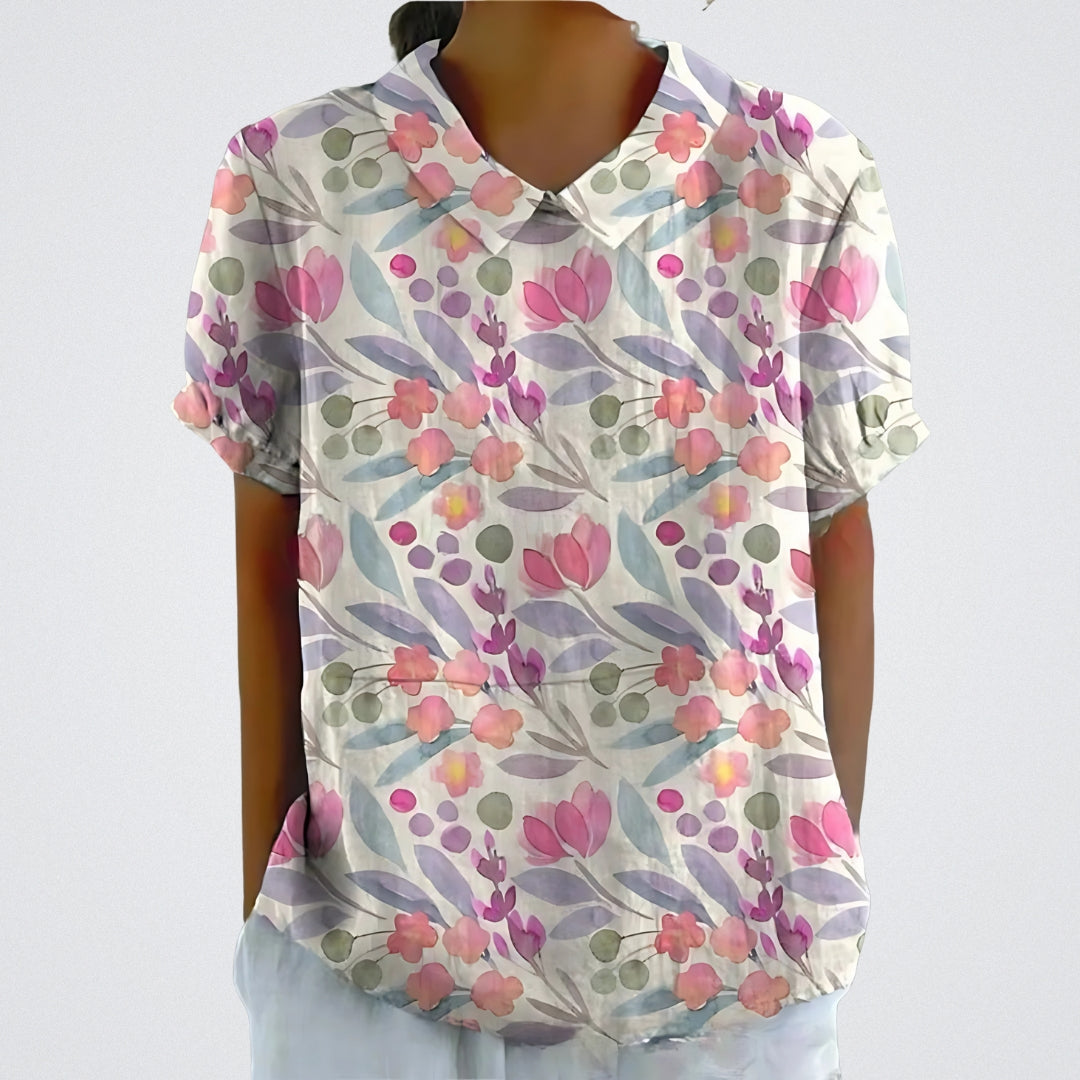 Hazel | Blouse En Lin À Imprimé Floral