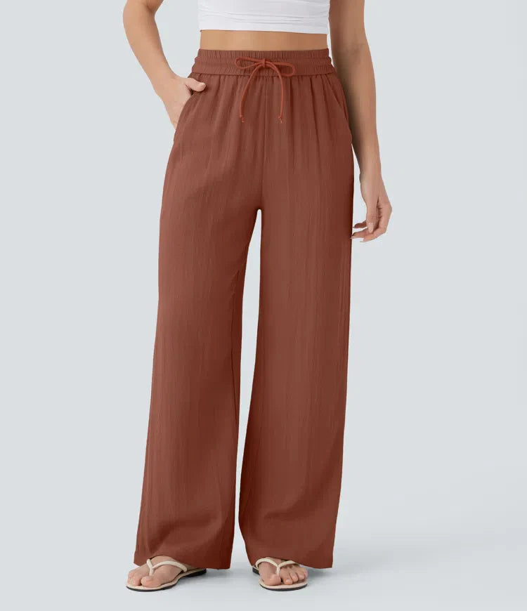 Faida | Pantalon Large En Lin Léger