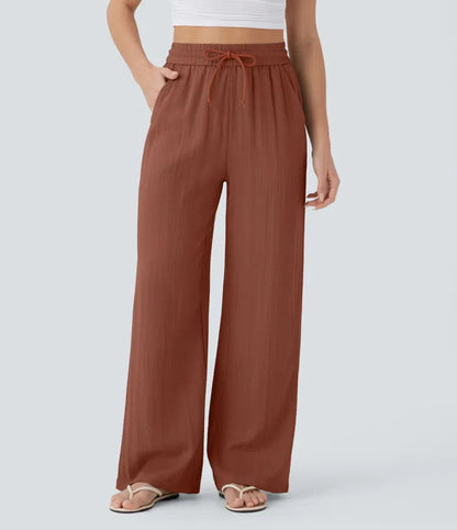 Faida | Pantalon Large En Lin Léger