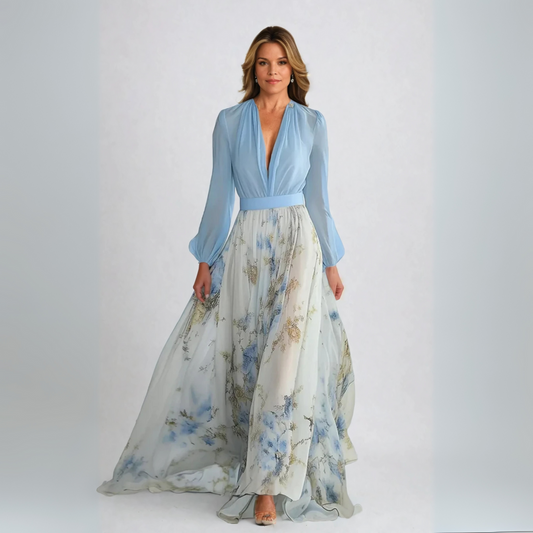 Eliza | Robe Longue Florale Élégante