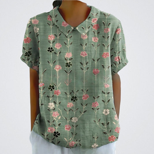 Hazel | Blouse En Lin À Imprimé Floral