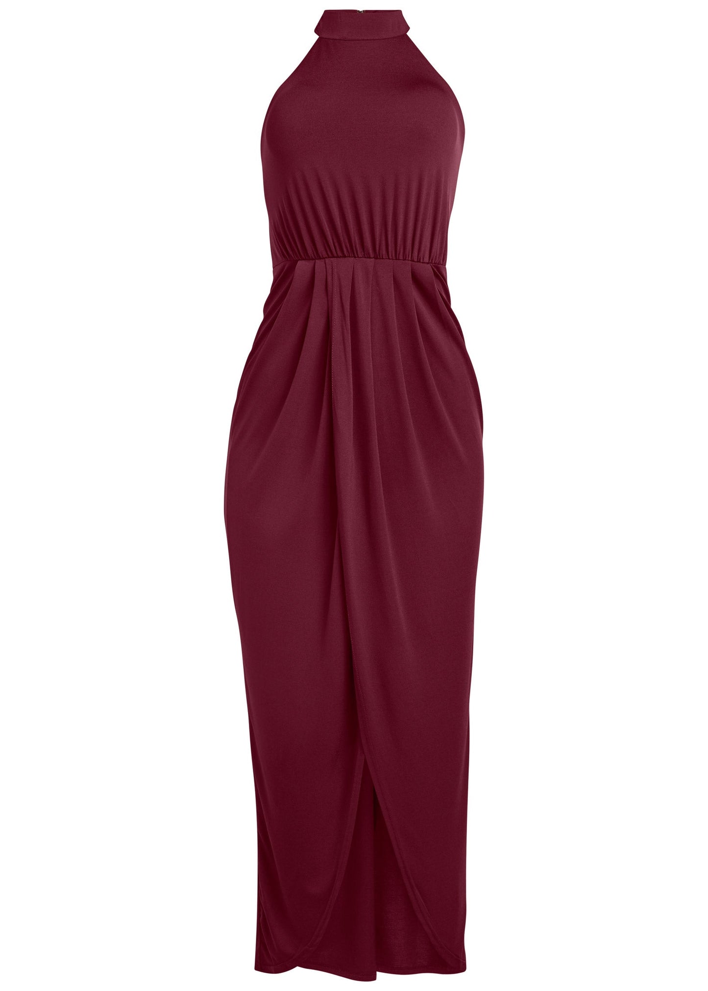 Drape Maxi Dress - Wine