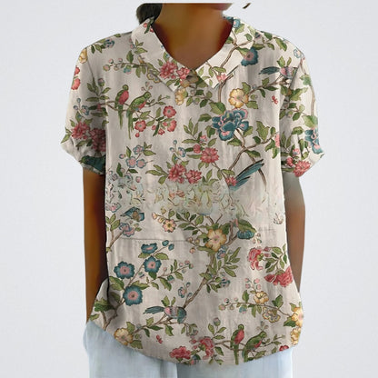 Hazel | Blouse En Lin À Imprimé Floral