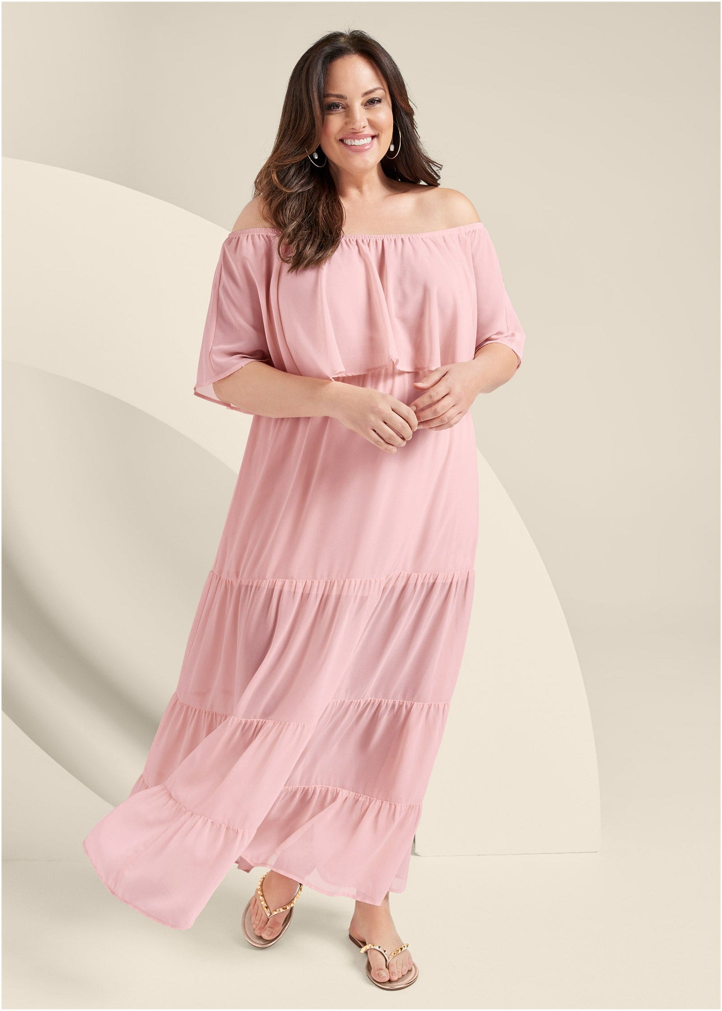 Tiered Maxi Dress - Blush