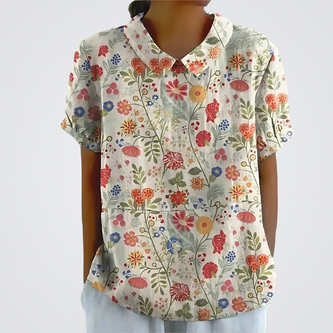 Hazel | Blouse En Lin À Imprimé Floral