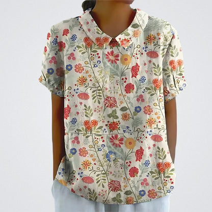 Hazel | Blouse En Lin À Imprimé Floral