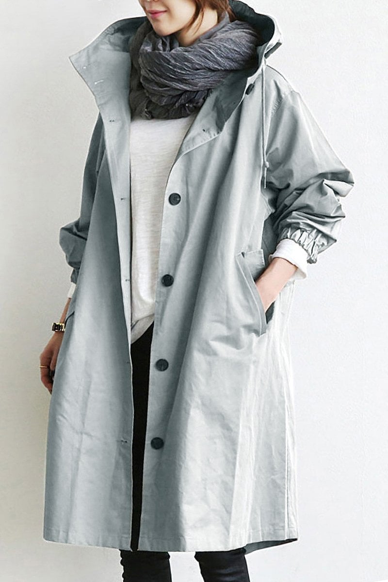 Dannie | Trench Imperméable À Capuche Élégant