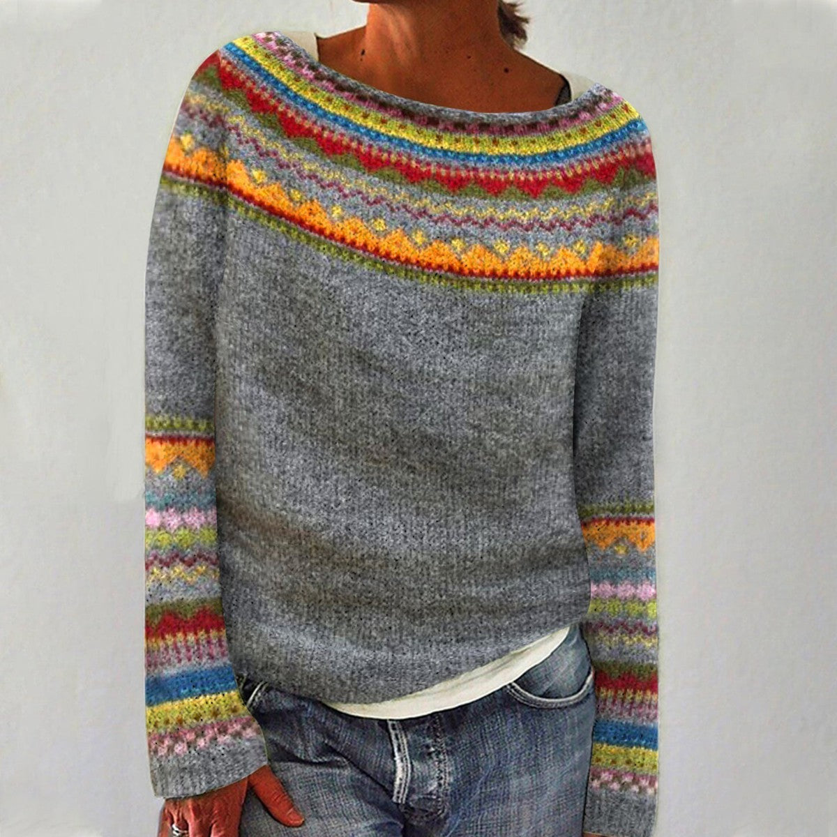 Millie | Pull Rétro Nordique Doux et Chaleureux