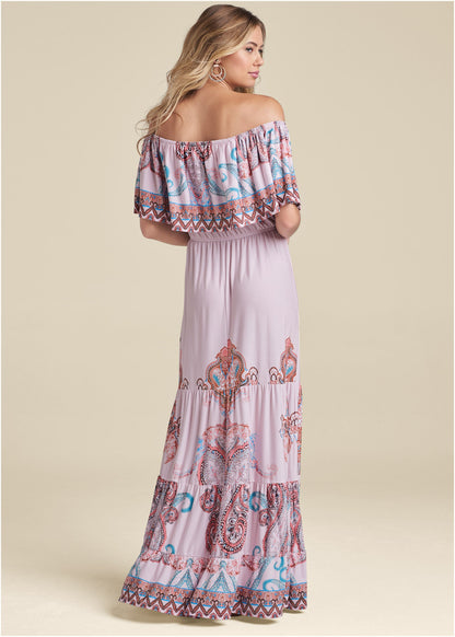 Wandering Goddess Dress - Blush Multi