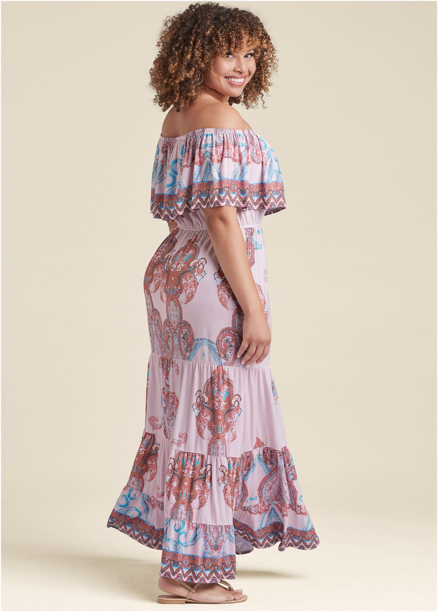 Wandering Goddess Dress - Blush Multi