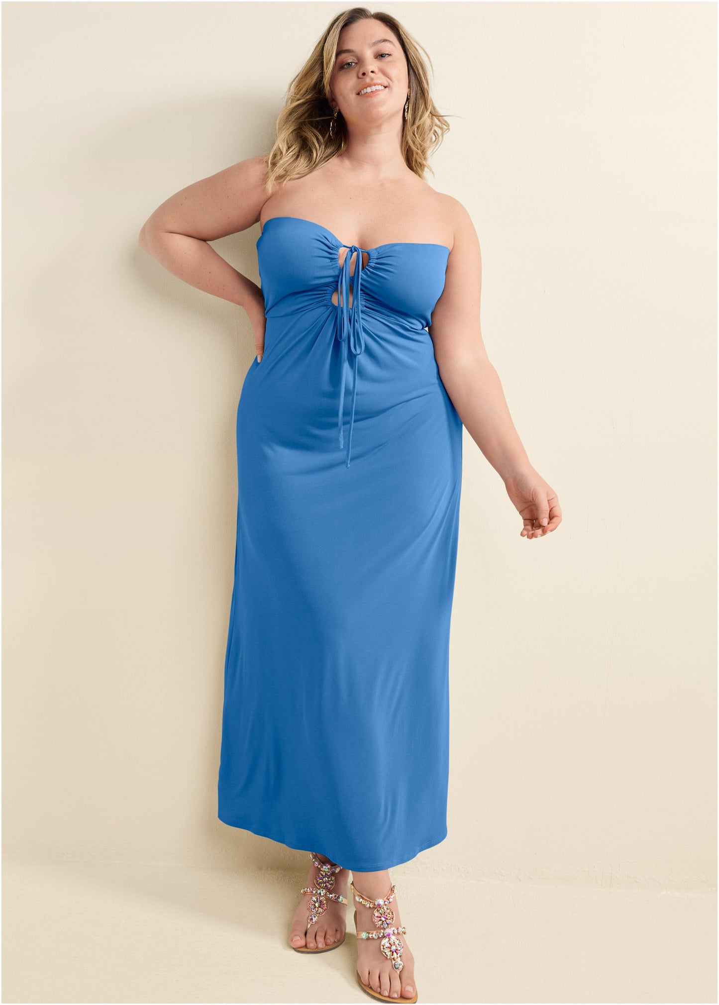 Convertible Maxi Dress - Blue