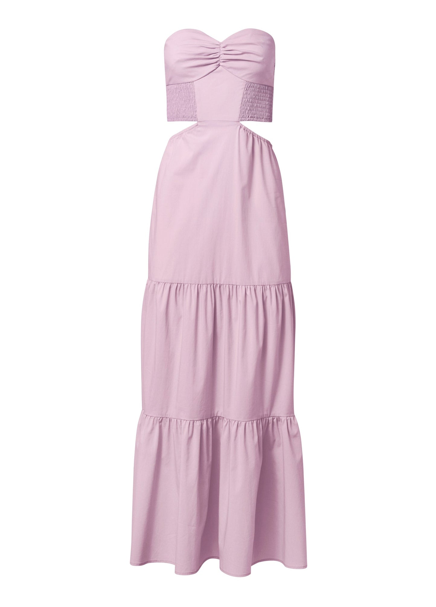 Cutout Tie-Back Maxi Dress - Light Purple