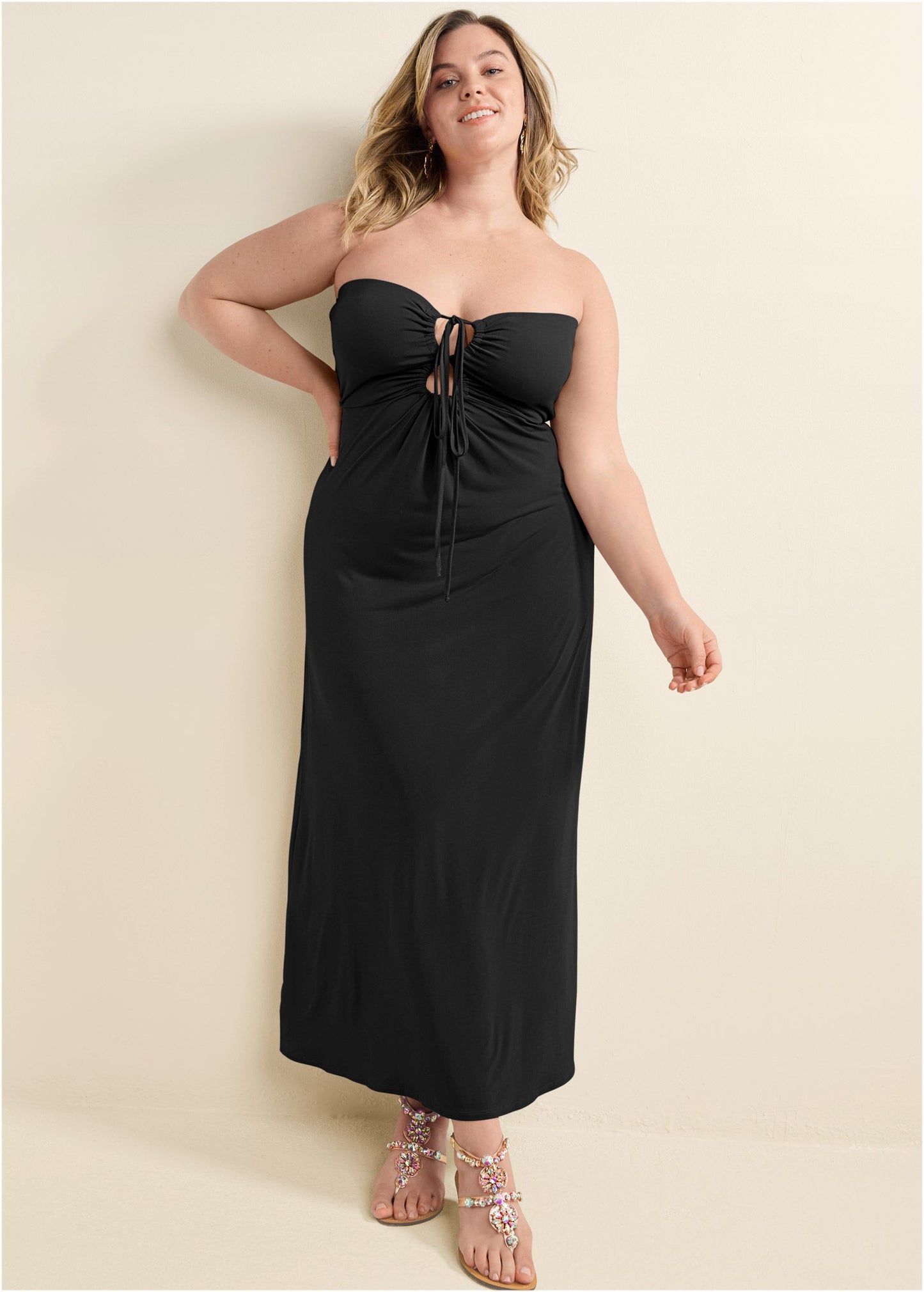 Convertible Maxi Dress - Black