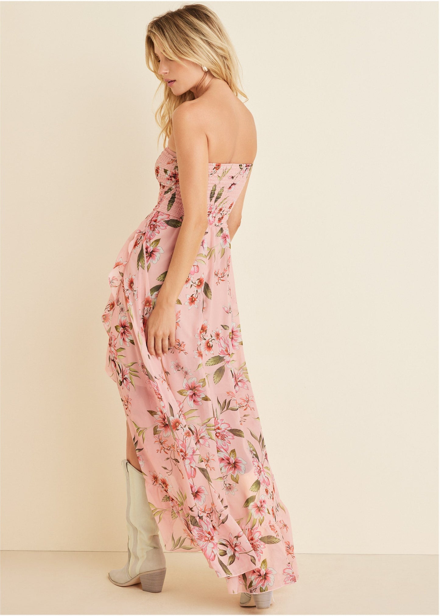 Strapless Smocked Maxi - Ethereal Floral