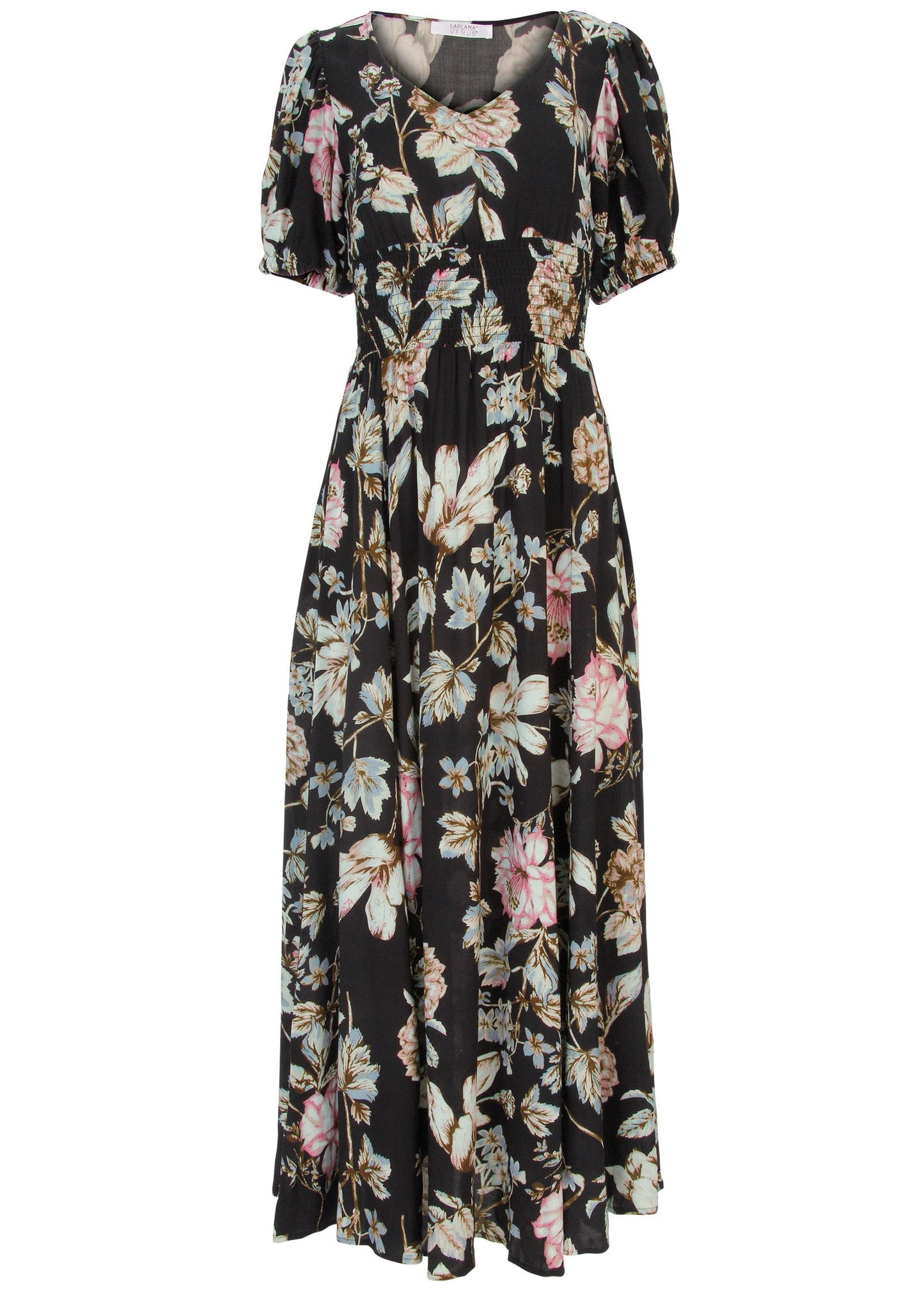 Floral Maxi Dress - Black Multi