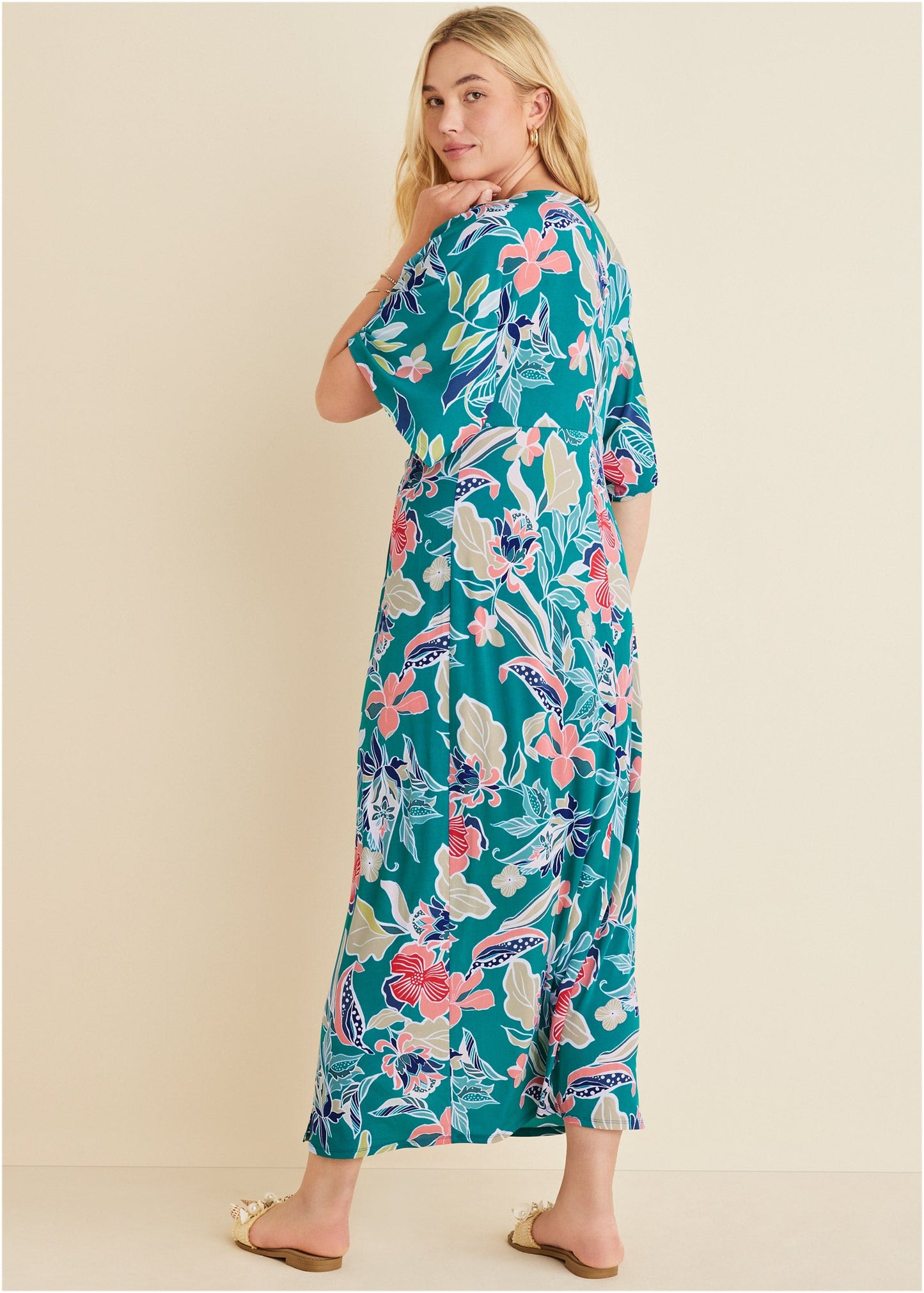 Twist Front Maxi Dress - Paradise Floral